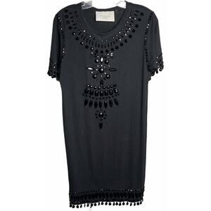 Christopher Kane Topshop Women Dress Beads Boho Flapper 20s Cocktail Old Money 6